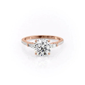 The Pave Liv Set With A Round Moissanite