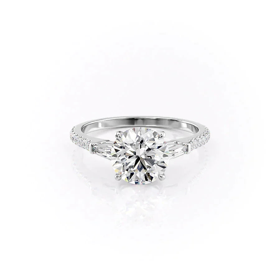 The Pave Liv Set With A Round Moissanite