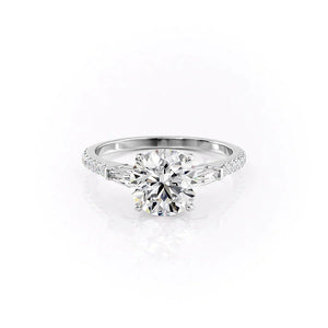 The Pave Liv Set With A Round Moissanite