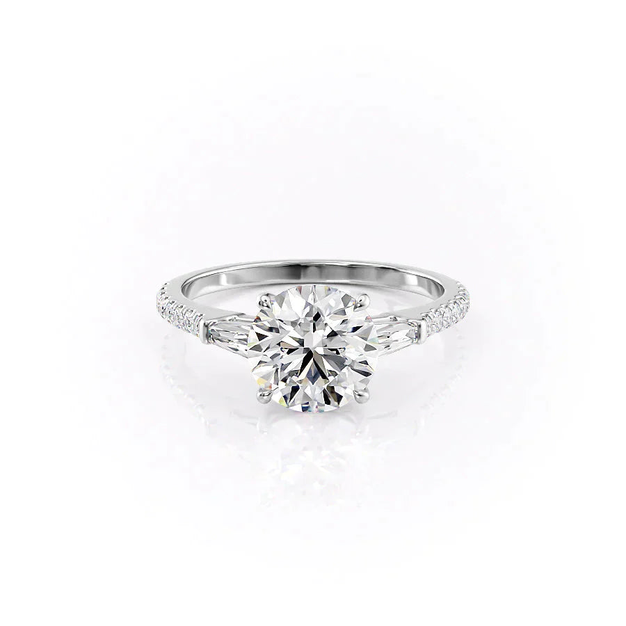 The Pave Liv Set With A 2.5 Carat Round Lab Diamond