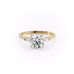 The Pave Liv Set With A 2.5 Carat Round Moissanite