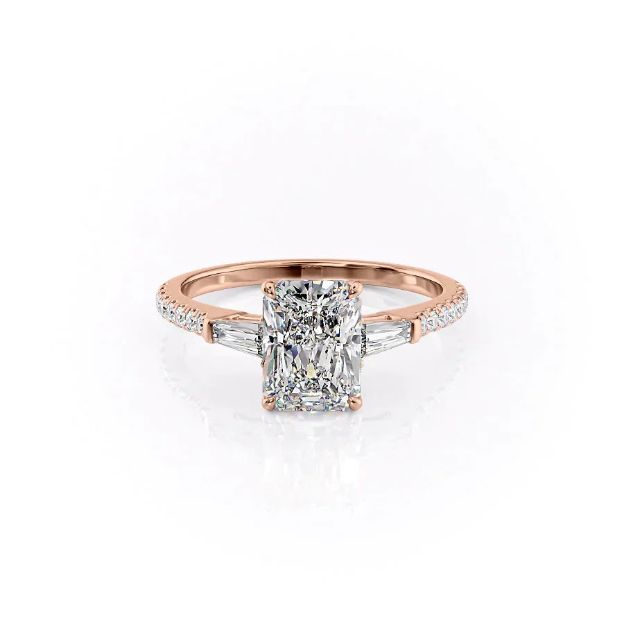 The Pave Liv Set With A 3.5 Carat Radiant Moissanite