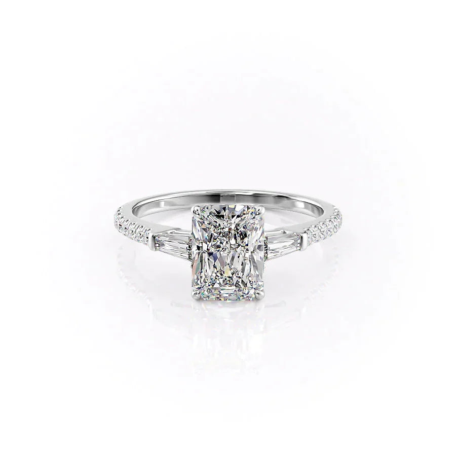 The Pave Liv Set With A Radiant Moissanite