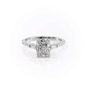 The Pave Liv Set With A Radiant Moissanite