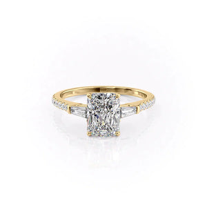 The Pave Liv Set With A 3 Carat Radiant Lab Diamond