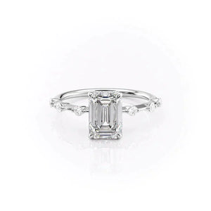 The Hidden Halo Penelope Set With A 1 Carat Emerald Lab Diamond