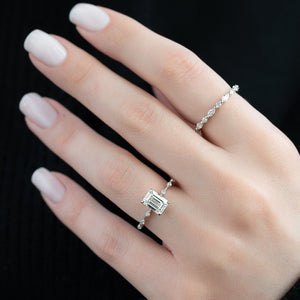 The Hidden Halo Penelope Set With A 2 Carat Emerald Lab Diamond