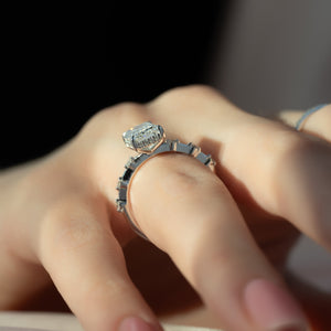 The Hidden Halo Penelope Set With A 2 Carat Emerald Lab Diamond
