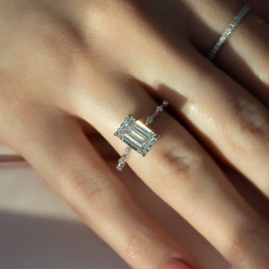 The Hidden Halo Penelope Set With A 2 Carat Emerald Lab Diamond