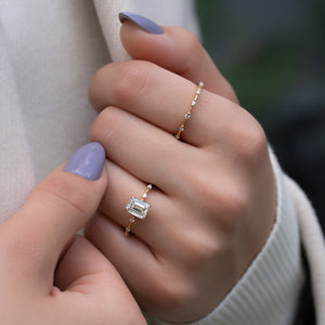 The Penelope Set With A 2.5 Carat Emerald Moissanite
