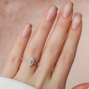 The Penelope Set With A 4.5 Carat Marquise Moissanite