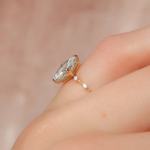 The Hidden Halo Penelope Set With A 2 Carat Marquise Lab Diamond