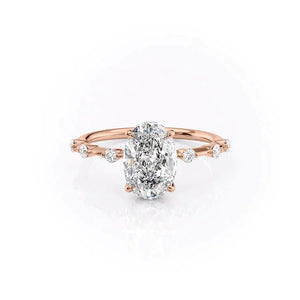 The Hidden Halo Penelope Set With A 1.5 Carat Oval Moissanite