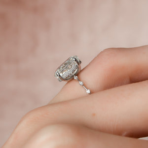 The Hidden Halo Penelope Set With A 2 Carat Oval Lab Diamond
