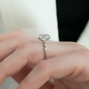 The Hidden Halo Penelope Set With A 2 Carat Oval Lab Diamond