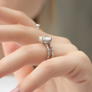 The Hidden Halo Penelope Set With A 2 Carat Oval Lab Diamond