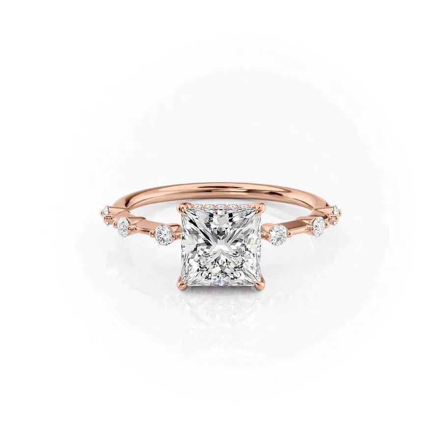 The Hidden Halo Penelope Set With A 1.5 Carat Princess Lab Diamond