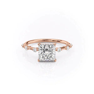 The Hidden Halo Penelope Set With A 1.5 Carat Princess Lab Diamond