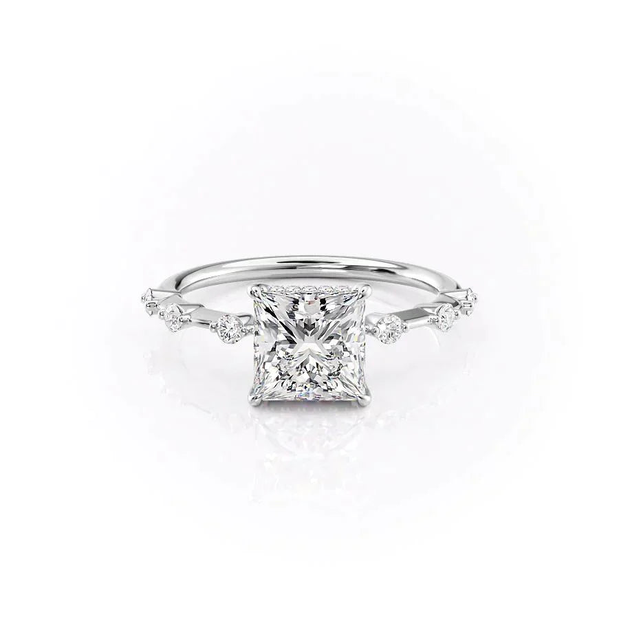 The Hidden Halo Penelope Set With A 1.5 Carat Princess Lab Diamond