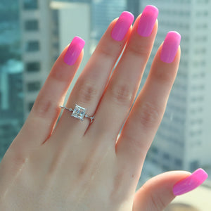 The Hidden Halo Penelope Set With A 3 Carat Princess Lab Diamond