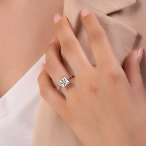 The Hidden Halo Penelope Set With A 3 Carat Princess Lab Diamond