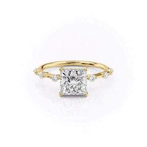 The Hidden Halo Penelope Set With A 3 Carat Princess Lab Diamond