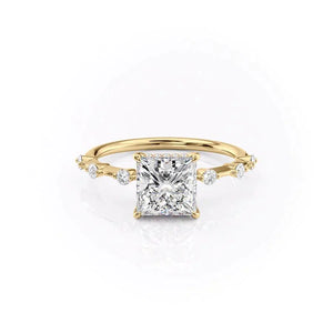 The Hidden Halo Penelope Set With A Princess Moissanite
