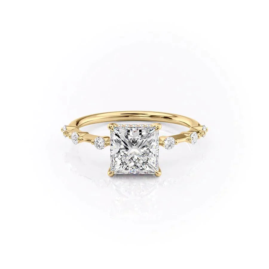 The Hidden Halo Penelope Set With A 1.5 Carat Princess Lab Diamond