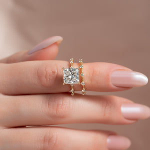 The Penelope Set With A 3.5 Carat Princess Moissanite