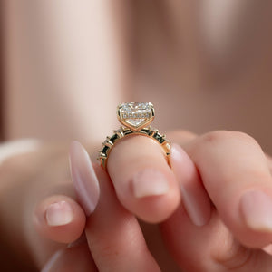 The Hidden Halo Penelope Set With A 2 Carat Princess Lab Diamond