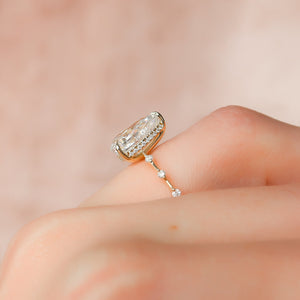 The Penelope Set With A 4.5 Carat Pear Moissanite