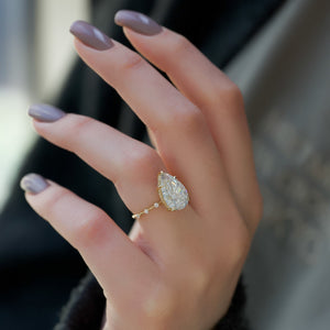 The Penelope Set With A 4.5 Carat Pear Moissanite