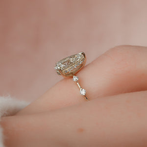 The Penelope Set With A 4.5 Carat Pear Moissanite