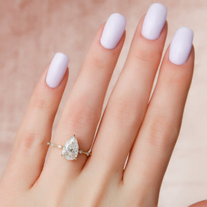 The Penelope Set With A 4.5 Carat Pear Moissanite