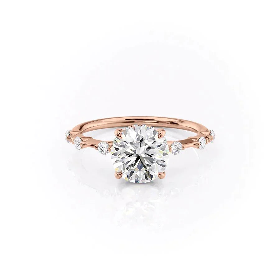 The Hidden Halo Penelope Set With A 2.5 Carat Round Lab Diamond