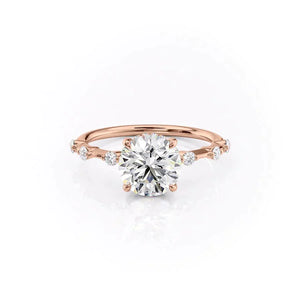 The Hidden Halo Penelope Set With A 2.5 Carat Round Moissanite