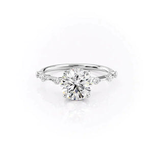 The Hidden Halo Penelope Set With A 1 Carat Round Lab Diamond