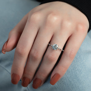 The Hidden Halo Penelope Set With A 2 Carat Round Lab Diamond