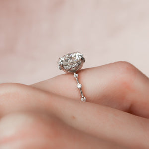 The Penelope Set With A 2.5 Carat Round Moissanite