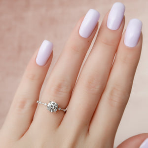The Penelope Set With A 2.5 Carat Round Moissanite