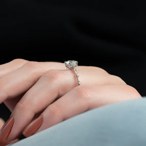 The Penelope Set With A 2.5 Carat Round Moissanite