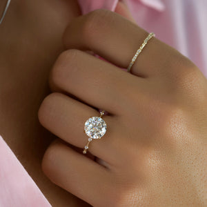 The Hidden Halo Penelope Set With A 2 Carat Round Lab Diamond