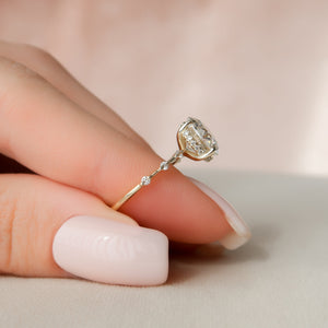 The Hidden Halo Penelope Set With A 2 Carat Round Lab Diamond