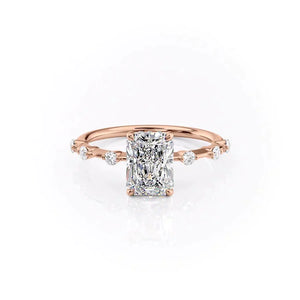 The Hidden Halo Penelope Set With A 2.5 Carat Radiant Lab Diamond