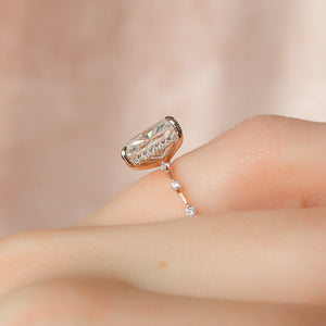 The Hidden Halo Penelope Set With A 3 Carat Radiant Lab Diamond