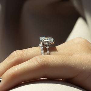 The Hidden Halo Penelope Set With A 1 Carat Radiant Lab Diamond
