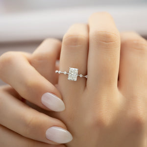 The Hidden Halo Penelope Set With A 1.5 Carat Radiant Lab Diamond