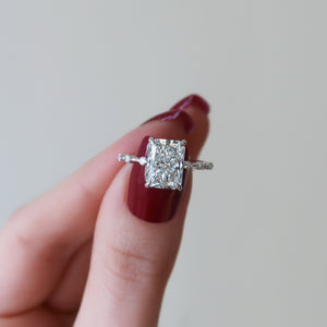 The Hidden Halo Penelope Set With A 1.5 Carat Radiant Lab Diamond