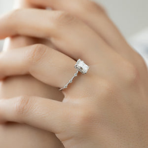 The Hidden Halo Penelope Set With A 1 Carat Radiant Lab Diamond