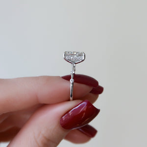 The Hidden Halo Penelope Set With A 1 Carat Radiant Lab Diamond